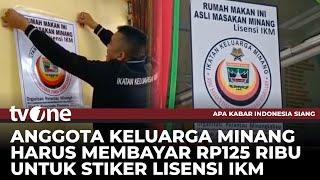 Sejumlah RM Padang Ditempel Stiker Lisensi IKM, Ini Tanggapan Pedagang | AKIS tvOne