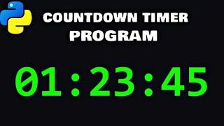 Countdown timer program in Python #pythonprogramming #python