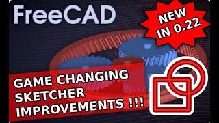 !NEW! Game Changing FreeCAD 0.22 Sketcher Features