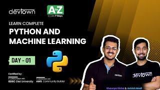 [LIVE] DAY 01 - Learn Complete Python And Machine learning | COMPLETE in 7 - Days