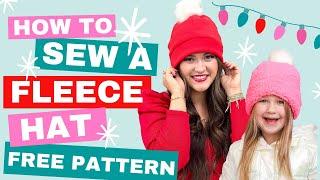 *EASY* Fleece Hat Sewing Tutorial and Free Pattern