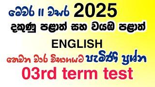 2025 Grade 11 English 3rd term test Paper #Grade113rdterm