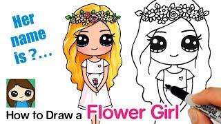 How to Draw a Flower Cute Girl | Snapchat Flower Crown Filter