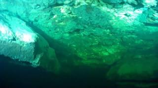 Žalsvasis šaltinis/Greenish spring cave diving, Pasvalys, Lithuania