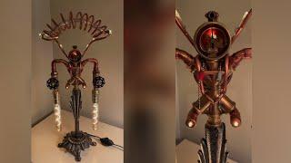 Skydiver Steampunk Lamp