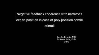 Negative feedback coherence with narrator’s expert position in case of poly-position comic stimuli