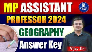 MP Assistant Professor 2024 Geography Answer Key with Explanation