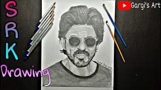 Shahrukh Khan Pencil Drawing, A Realistic Portrait Drawing Timelapse