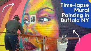 Time-Lapse Street art Mural Painting Session in Buffalo New York