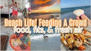 Beach Trip! Food, Fits, & Sunsets! Feeding A Crowd & A Week of Beach Living! So Much In One Video!