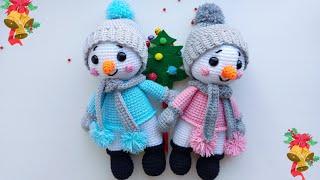 Croșetăm Om de Zăpadă/ Model 2024/ Tutorial / Snowman crochet pattern