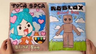 [paper diy] TOCA BOCA and ROBLOX Blind Bags unboxing! | asmr