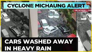 Watch: Parked Cars Washed Away As Heavy Rainfall Hits Residential Area In Chennai