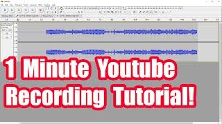Recording Youtube Audio With Audacity  (Fast Tutorial)