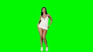 Sexy girl dancing / Cherry Kiss - Green screen ARCHIVE