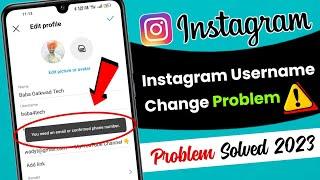 Problem Solve : you need an email or confirmed phone number instagram 