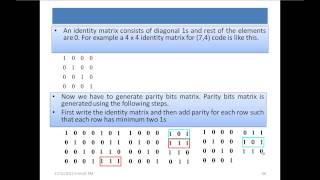 Information Coding Theory   Part 14 - Linear Codes, (7,4) Gen Matrix, non-systematic Gen Matrix