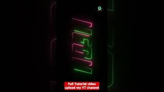 After effects two neon effect make in text #aftereffect