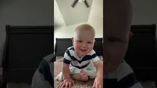 Mom pretends to leave her baby alone with the camera to see what he does...