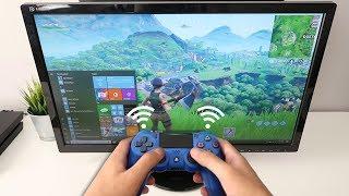 How to CONNECT PS4 CONTROLLER to PC WIRELESS! (Fortnite) (EASY METHOD)
