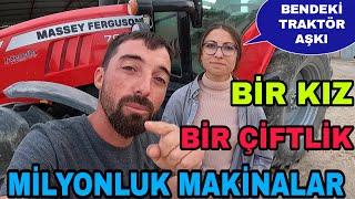 BU KIZ BÜTÜN MAKİNALARI KULLANIYOR!!TRAKTÖR AŞKI!! HIZINA YETİŞEMEDİK KABAK HASADI