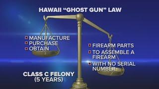 New 'ghost gun' law aims to keep illegal weapons off Hawaii streets