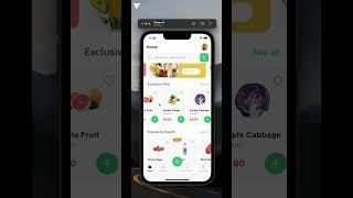 Grocery app - Home screen - UI Kit - Flutter #shorts