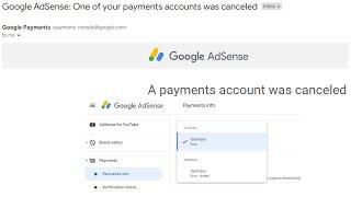 Google AdSense Email: One of your payments accounts was canceled!!!