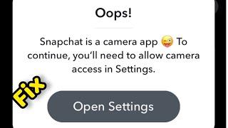 How to Allow access to camera On Snapchat  2022 | Snapchat camera not working