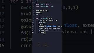 Python turtle Graphics Design #python #shorts #coding