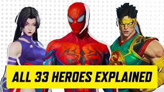 MARVEL RIVALS: ALL 33 CHARACTERS EXPLAINED - Gameplay & Abilities