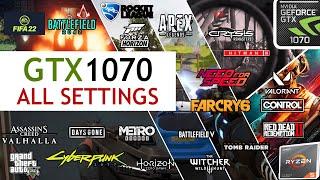 GTX 1070 Ryzen 5 3600 Test In 21 Games in 2021 All Settings Tested