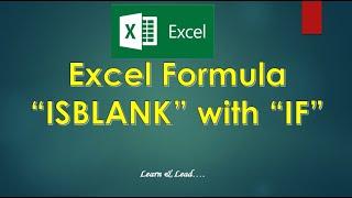 Excel Formula - "ISBLANK" with "IF"   #Excel Formula ISBLANK #Excel tips #Excel Tricks