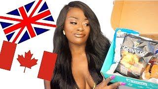 TRYING  UK SNACKS FOR THE FIRST TIME | JENEEVALOVE