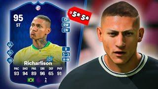 95 “COPA Attackers" Evolution Richarlison with 5* 5* is CRAZY!  EA FC 24 Player Review