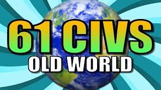 61 CIVS AI ONLY OLD WORLD BATTLE! | Civilization 5 Gameplay [Civ 5 Deity] Part 1