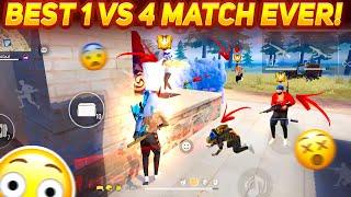 Best 1vs4 match ever! | Solo vs Squad Full Gameplay | iPhone 13 | FreeFire in Telugu