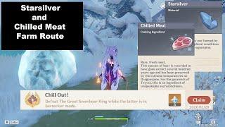 Starsilver Farm Route, Chilled Meat and Hidden Achievements | Genshin Impact