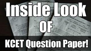 Real Look Of A KCET Question Paper! | Feel The Exam! | #271