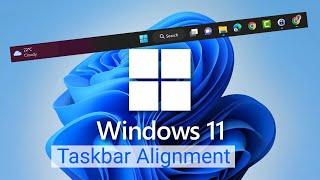 Windows11 Taskbar Alignment | Windows 11 #windows11 #microsoft