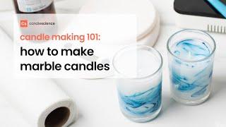 How to make marble candles // Marble candle tutorial // DIY marbled candles