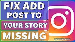 Fix Add Post to Your Story Missing on Instagram | 4 Methods