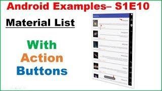 Android S1E10 : Material List: Images,Text and Action Buttons