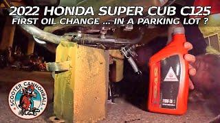 2022 Honda Super Cub // First oil change during Scooter Cannonball