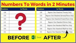 How to Convert Number to Words in Excel | Automatic Number to Words in Excel | Excel vba code| Hindi