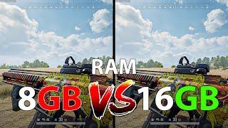 PUBG | 8GB RAM VS 16GB RAM | (1080p)