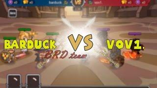 Pocket Heroes [PVP]: barduck VS vov1. (BRD team)