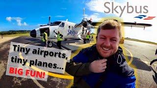 Would YOU fly this tiny aircraft??? SKYBUS trip to the WONDERFUL Isles of Scilly! 󠁧󠁢󠁥󠁮󠁧󠁿 