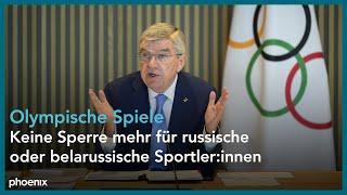 Thomas Bach zur Rückkehr russischer Athleth:innen zu den Olympischen Spielen am 28.03.23