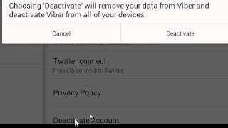 How to deactivate or delete viber account